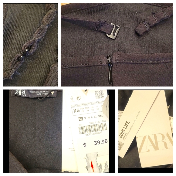 ZARA Black A-line Strappy Mini Skirt, XS - Picture 16 of 16